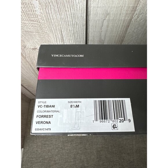 Vince Camuto VC Tibani Forrest Green Womens Sz 8.5 Suede Knee High Wedge Boots - Picture 11 of 12